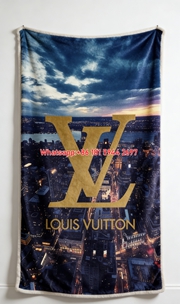 LV City Nightscape Blanket Urban LV Monogram Throw 131